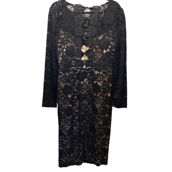 Premier Armour Black lace style dress size 14 New with Tags-#281 - Picture 5 of 6